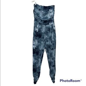 Multicoloured strapless jumpsuit